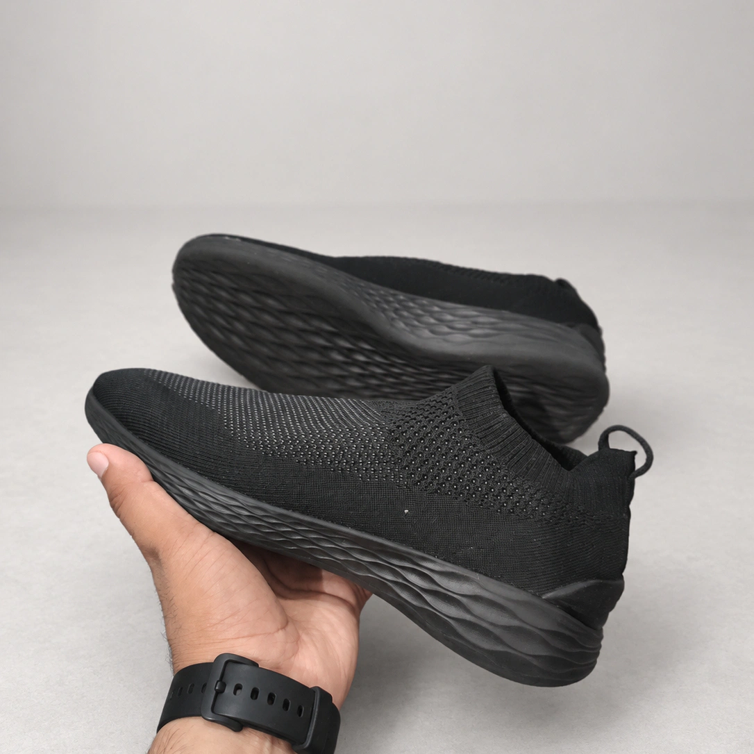 All-Black Slip-On Sneakers image 1