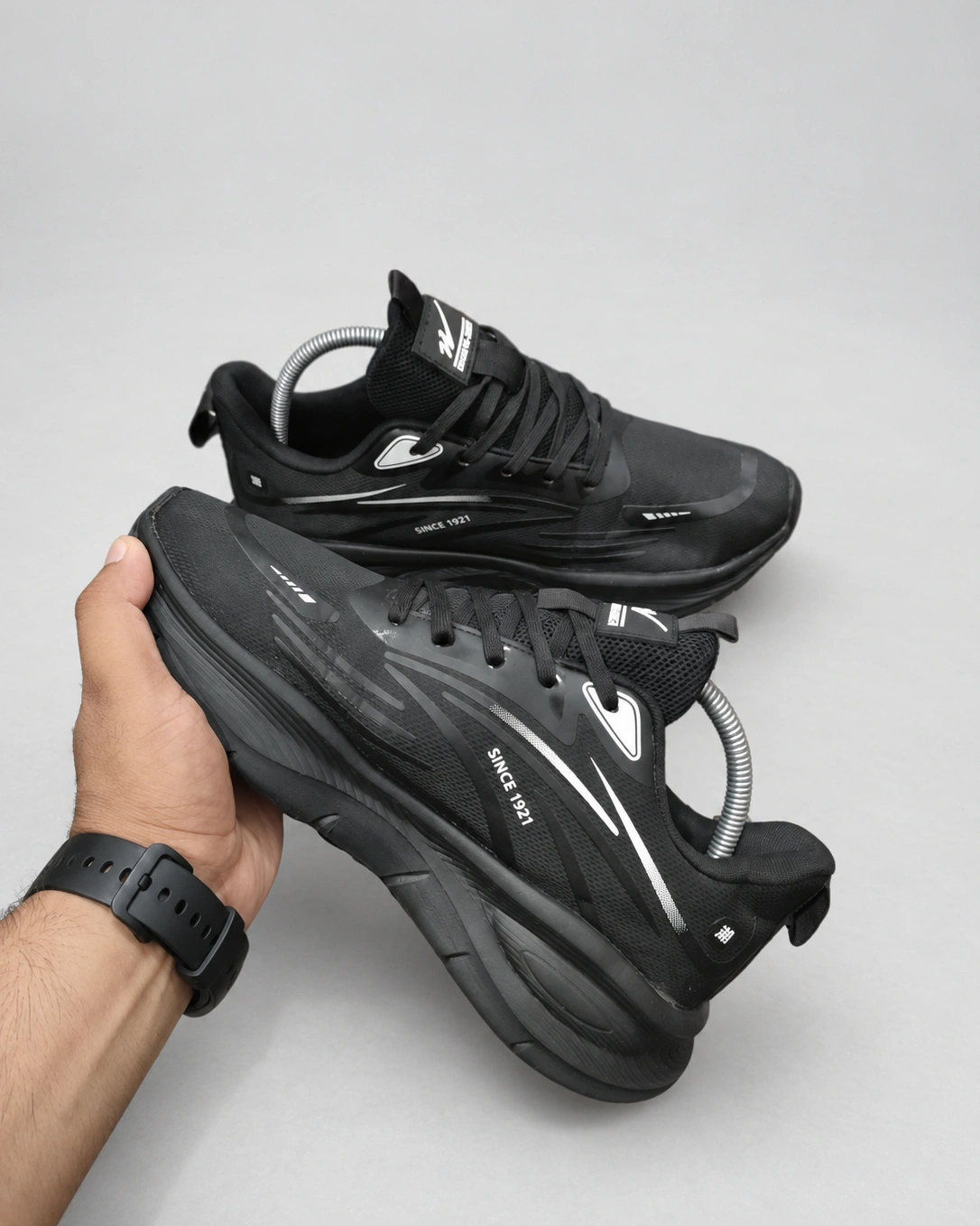 Black Chunky Casual Sneakers