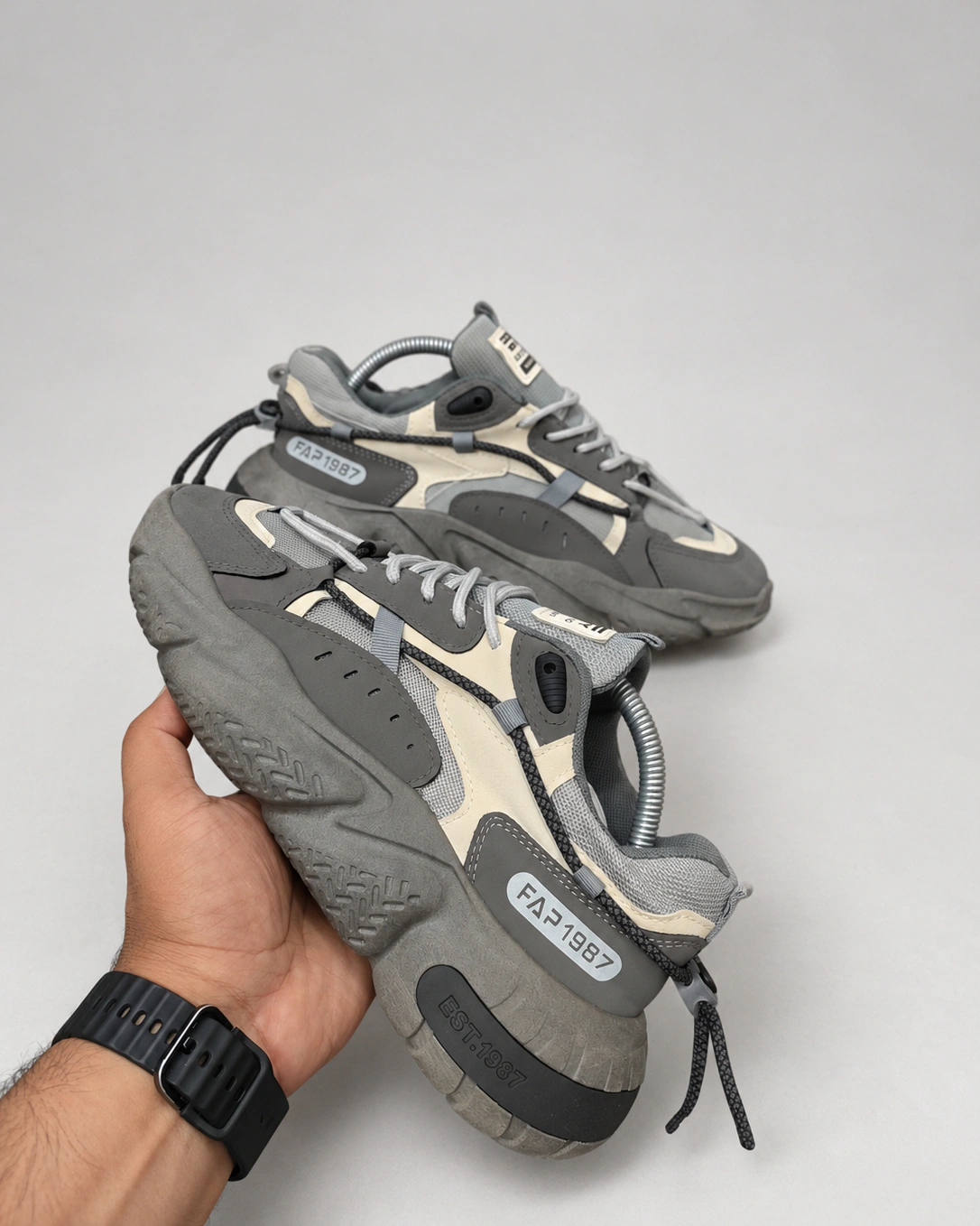 Grey Chunky Casual Sneakers