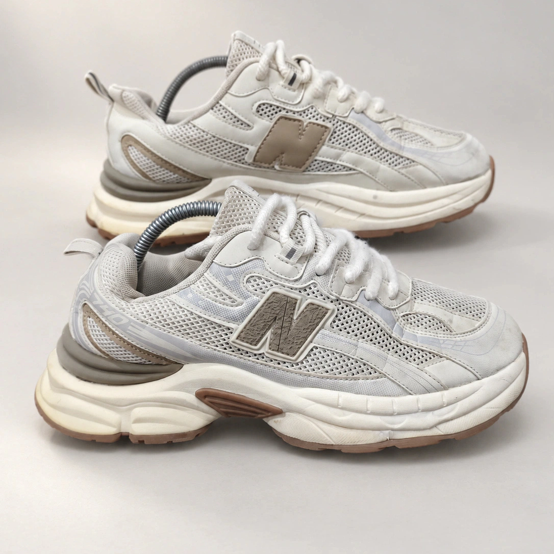740 Cream Mesh Chunky Sneakers image 1