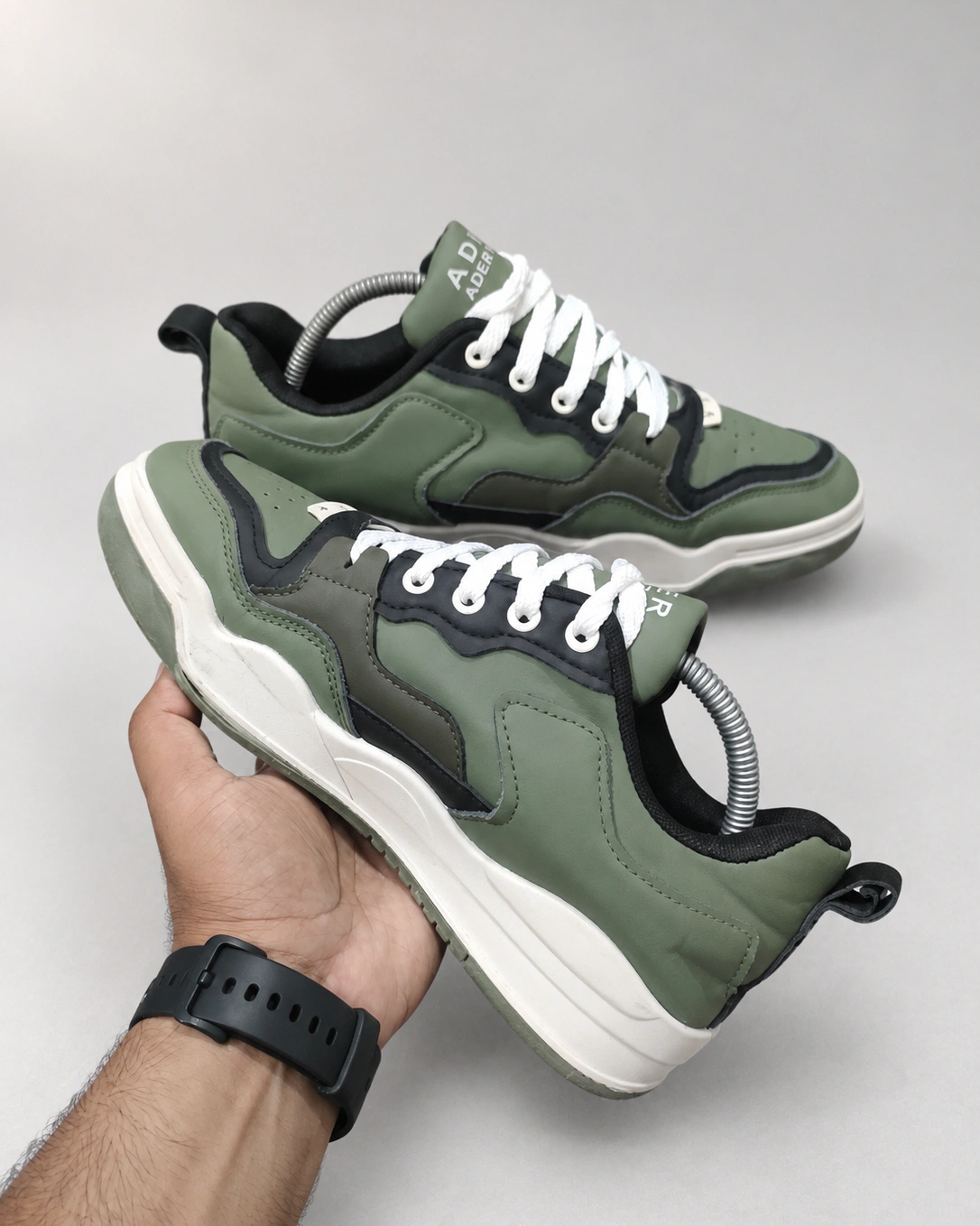 ADERSTAR Olive Green Chunky Sneakers