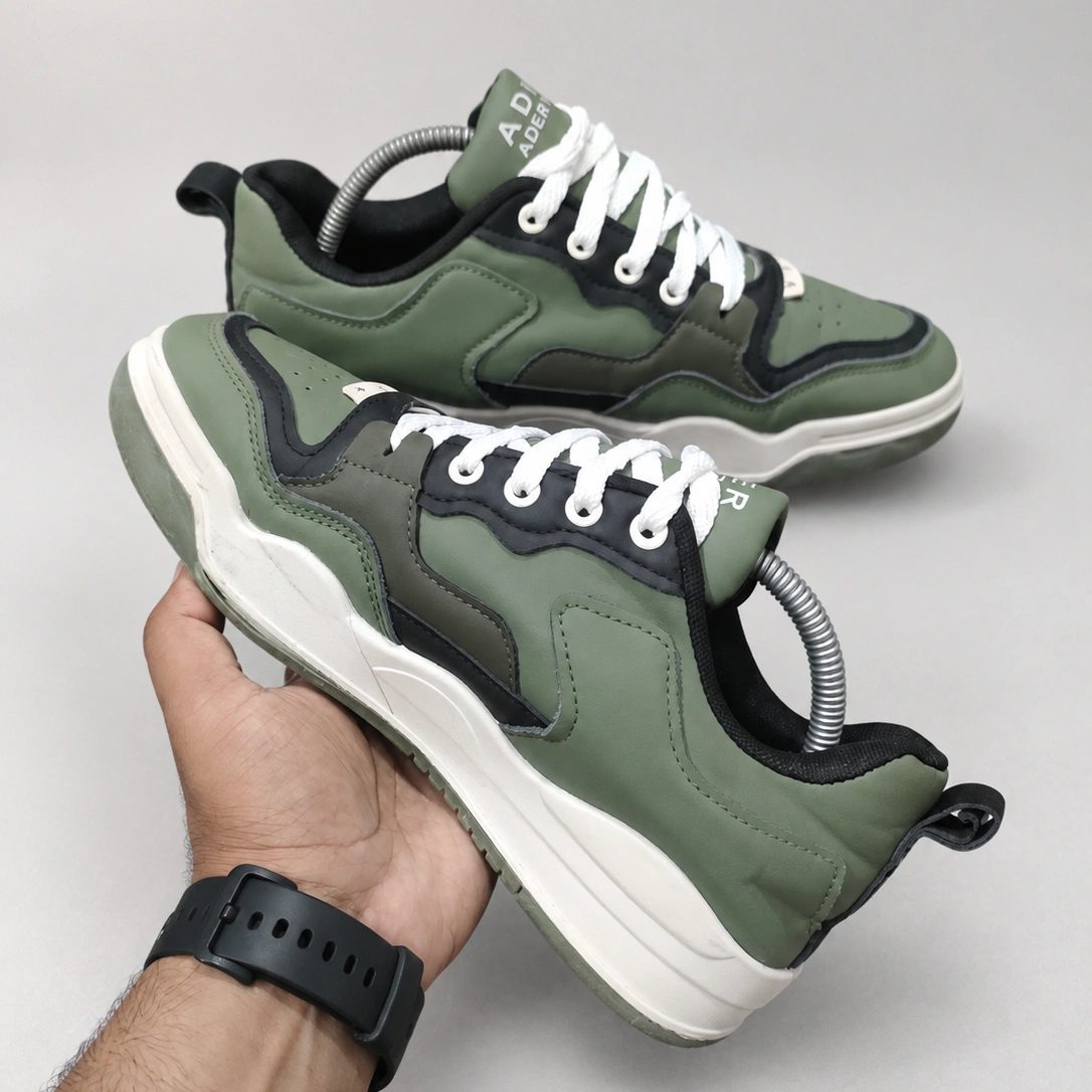 ADERSTAR Olive Green Chunky Sneakers image 1
