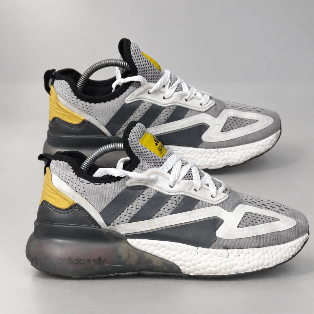 Adidas Grey & Yellow Chunky Sneakers image 1